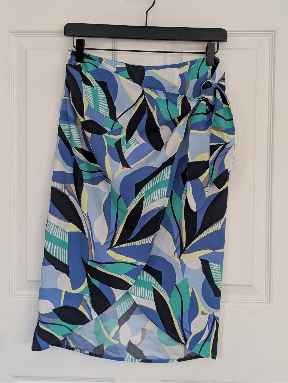 Loft Wrap Skirt Women’s Blue Tropical Print Sarong Petite XXS